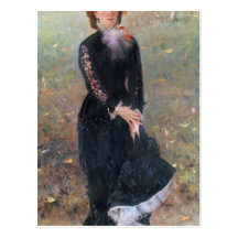 Retrato de señora Eduardo Pailleron, 1879 Tarjeta Postal