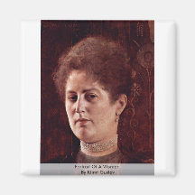 Retrato de una mujer de Klimt Gustavo Imán De Nevera