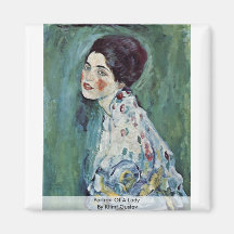 Retrato de una señora By Klimt Gustavo Iman Para Frigorífico