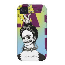 Retrato del arte pop de Frida Kahlo Case-Mate iPhone 4 Funda