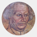 Retrato del padre de Luther por Cranach D. Ä. Luca Etiquetas Redondas