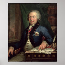 Retrato del poeta ruso Gavril Derzhavin Posters