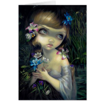 "Retrato tarjeta de felicitación de Ofelia"