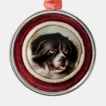 RETRATOS MINIATURA Terranova del PERRO Adornos De Navidad