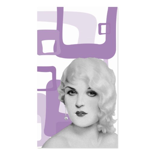Retro 1930s Pinup Business Card (back side)