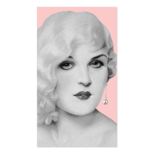 Retro 1930s Pinup Business Card Template (back side)