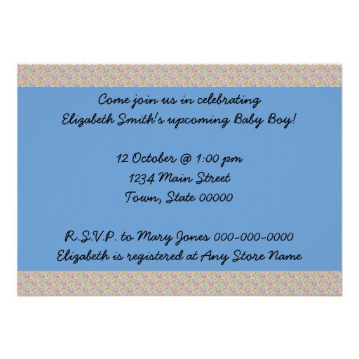 Retro 1940s Baby Boy Shower Custom Announcement