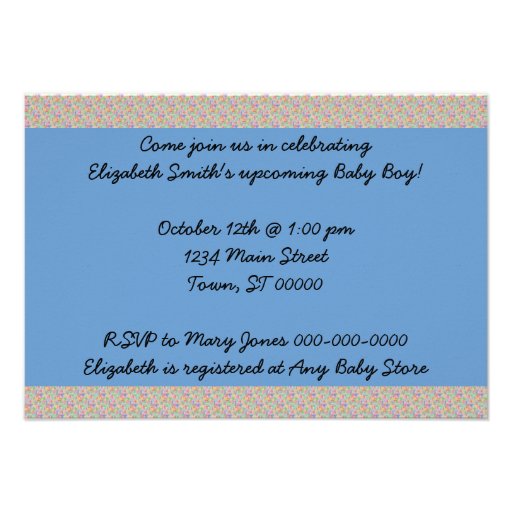 Retro 1940s Baby Boy Shower V2 Announcement