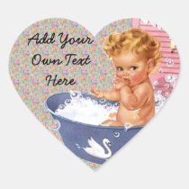Retro 1940s Baby stickers