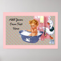 Retro 1940s Baby Poster