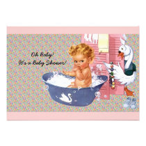 Retro 1940s Baby Shower invitations