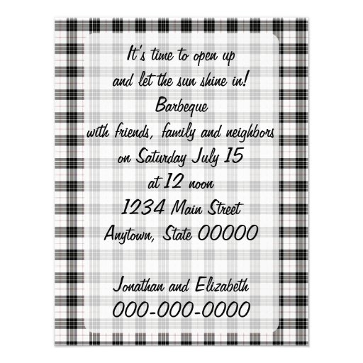 Retro 1940s BBQ Personalized Invitation