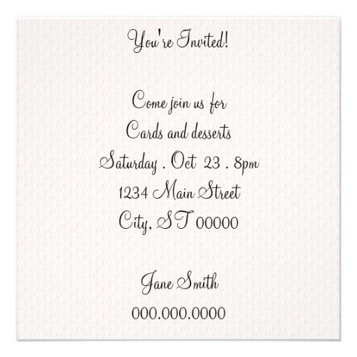 Retro 1940s Card Party Announcement
