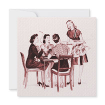 Retro 1940s Card Party Announcement