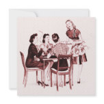 Retro 1940s Card Party Announcement