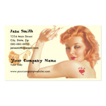 Retro 1940s Love business cards