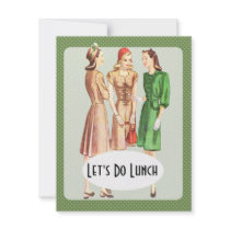Retro 1940s Luncheon V1 Personalized Announcements