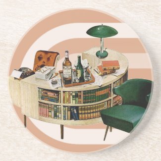 Retro 1940s Office coaster