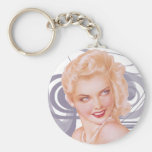Retro 1940s Pinup Key Chain