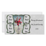 Retro 1940s Santa Personalized Photo Card