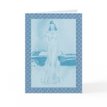 Retro 1940s Woman & Car Cards