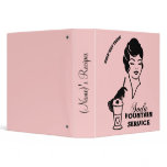 Retro 1950 Fountain Lady Recipe Binder ~ Customize