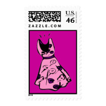 Retro 1950 Postage ~ Pink Be-bop Dress postage by Regella Retro 1950 Postage ~ Pink Be-bop Dress postage