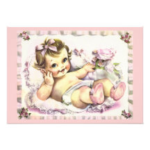 Retro 1950s Baby Shower Personalized Invite