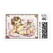 Retro 1950s Baby Stamps