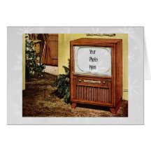 Retro 1950s Christmas TV Card