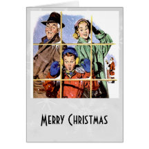 Retro 1950s Christmas Window Cards