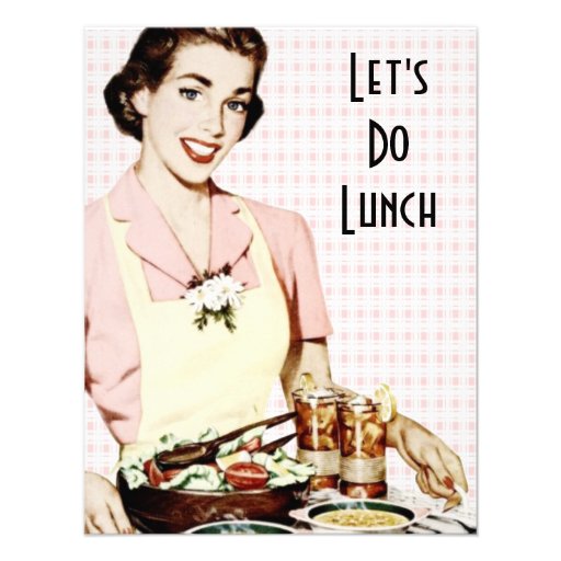 Retro 1950s Luncheon Custom Announcement