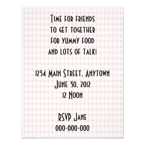 Retro 1950s Luncheon Custom Announcement