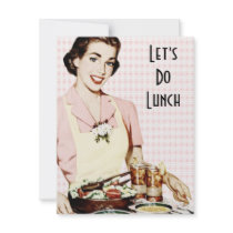 Retro 1950s Luncheon Custom Announcement