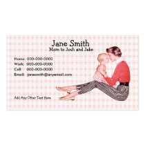 Retro 1950s Mom and Baby Contact Card business cards