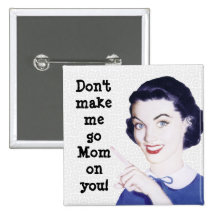 Retro 1950s Pointing Mom Pins