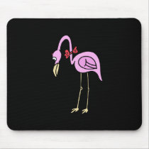 Retro 1950s Sad Flamigo Lawn Ornament mousepads by Regella Retro 1950s Sad Flamigo Lawn Ornament mousepads