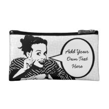 Retro 1950s Scolding Woman Cosmetics Bags