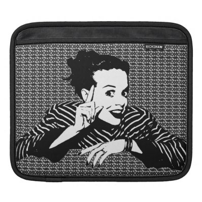 Retro 1950s Scolding Woman Sleeves For iPads