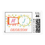 Retro 1950's Themed Wedding/Save The Date Postage Stamp
