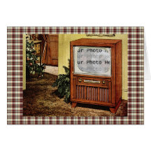 Retro 1950s TV Photo Card