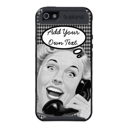 Retro 1950s Woman on Phone iPhone 5 Case