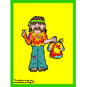 Retro 1960 Hippie Tie-Dyed Stamp stamp