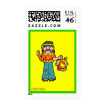 Retro 1960 Hippie Tie-Dyed Stamp by Regella Retro 1960 Hippie Tie-Dyed Stamp