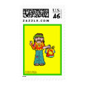 Retro 1960 Hippie Tie-Dyed Stamp stamp