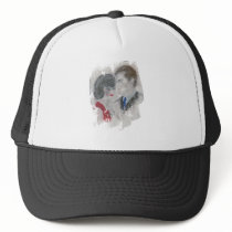 Retro 1960s Couple Splash hats by BlayzeInk Retro 1960s Couple Splash hats