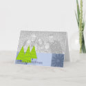 Retro 3 Trees & Ornament -Merry Christmas card