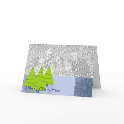 Retro 3 Trees & Ornament -Merry Christmas Greeting Cards by samack