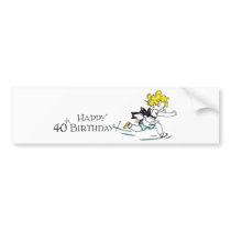 Retro 40th Birthday Bumper Stickers