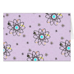 Retro 50s Atomic Print Lavender Apparel & Gifts Greeting Card Retro 50s Atomic Print Lavender Apparel & Gifts Greeting Card